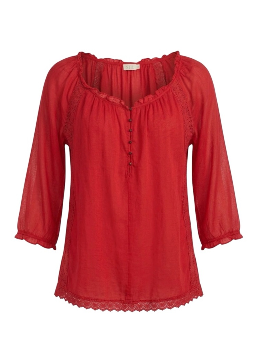 Red Women's Blouse Top